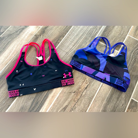 Under Armour Other - Under Armour Black Sports Bra with Pink Straps